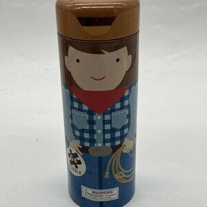 Petit Collage 64 Piece At the Ranch Cowboy Horse Puzzle & Coin Bank Tin EUC